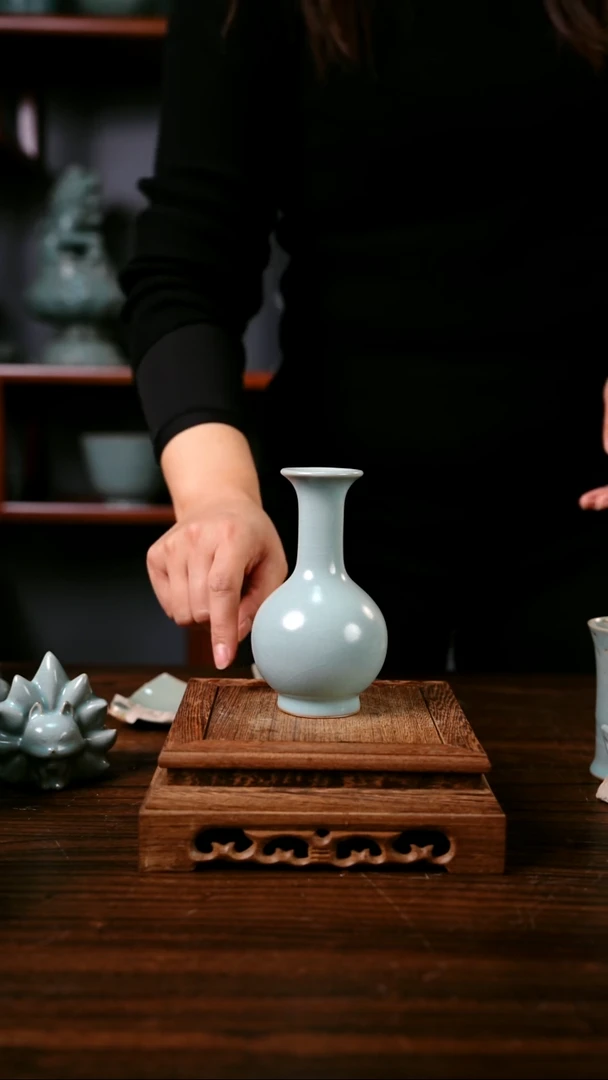 瓶陶青霁汝窑仿古釉1111
