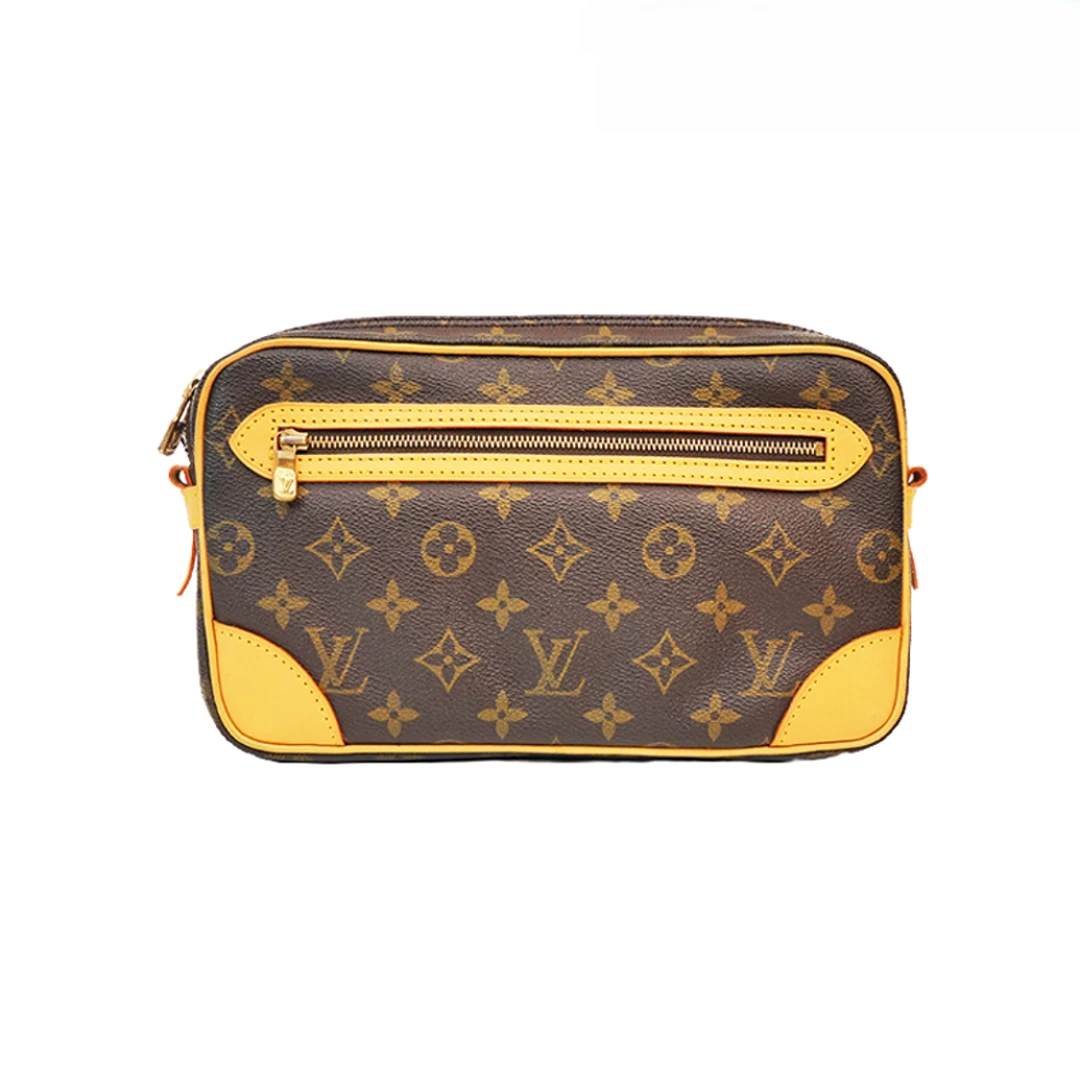 修复品lv更换植鞣革开口笑斜挎包