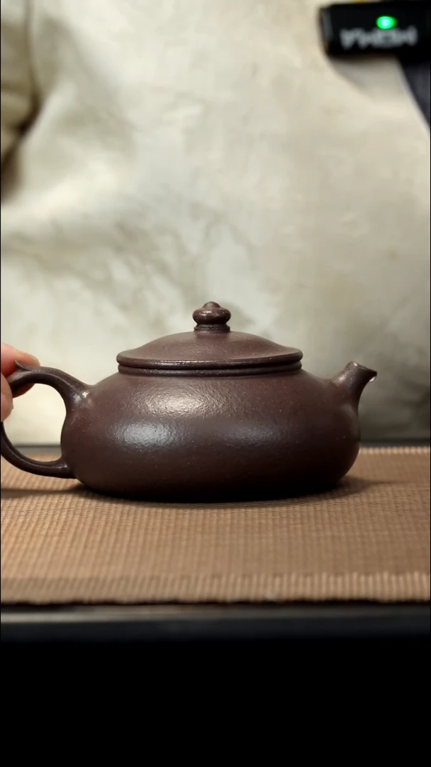 紫砂茶盏清灰紫泥寒江150CC