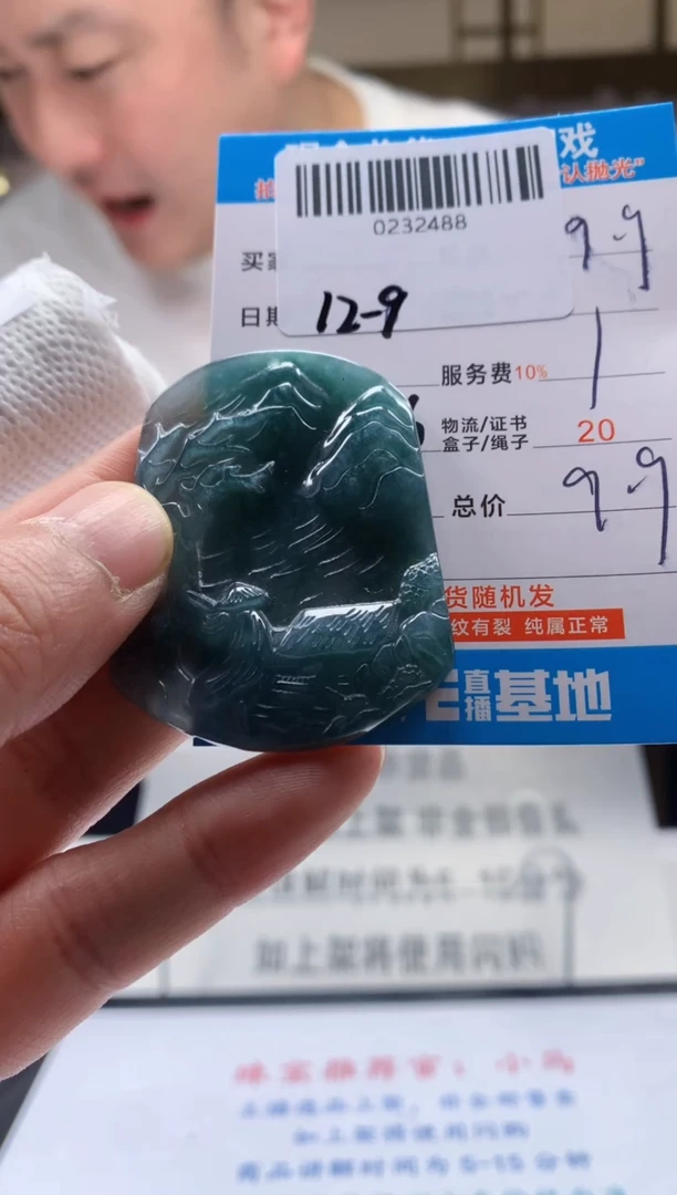 颈饰未镶嵌翡翠天然翡翠A货拍一发一