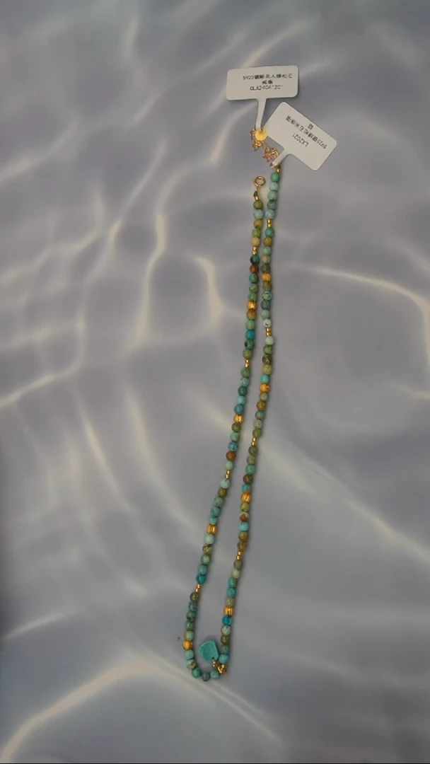 【闪购商品】绿松石项链银S925镶嵌发货一件