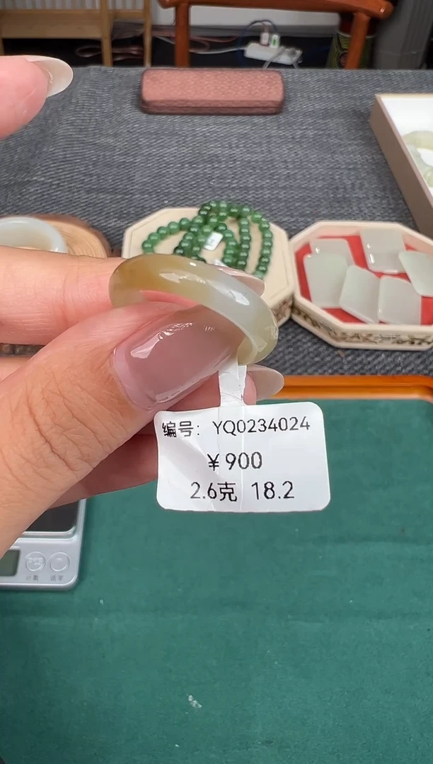 和田玉戒指未镶嵌18.2 YQ