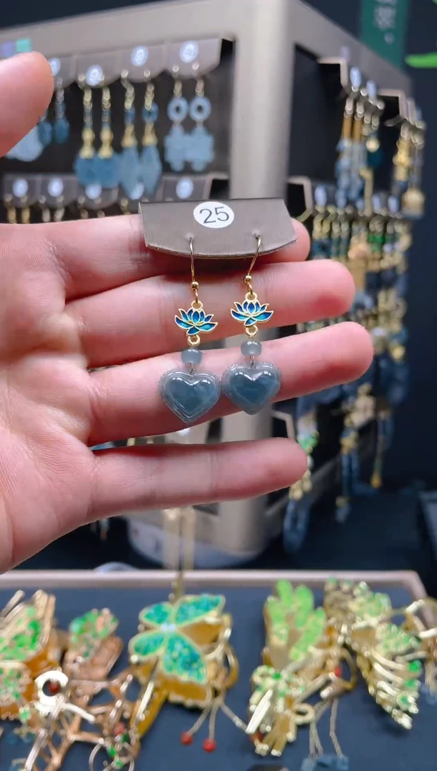 【闪购商品】翡翠耳饰合金0112翡翠饰品