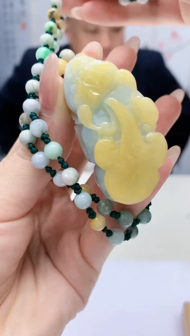 【闪购商品】定制翡翠未镶嵌4969jw-毛货挂件75赠珠链