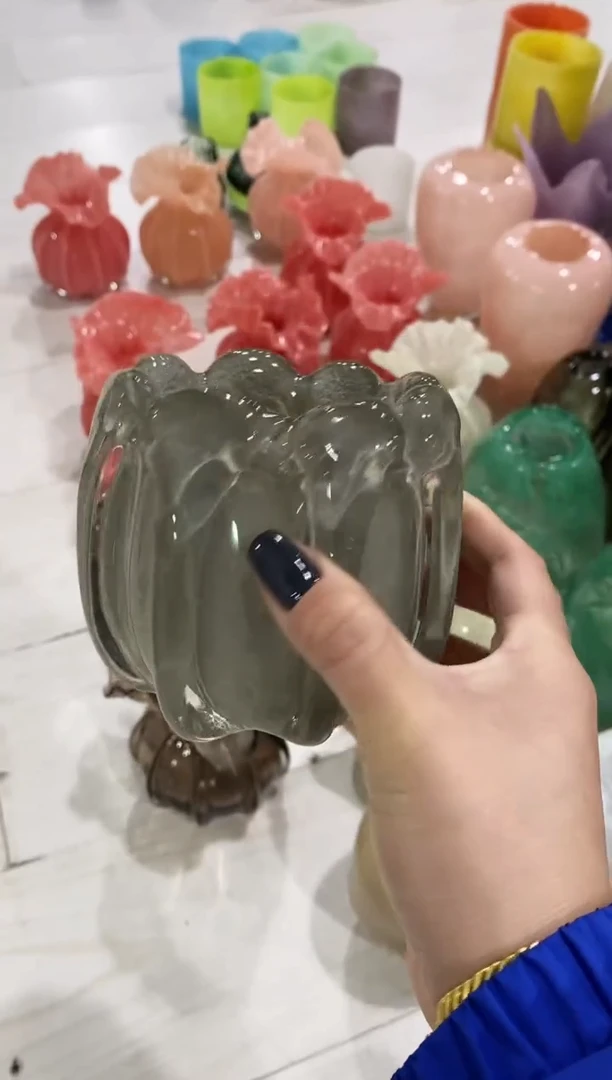 慕忆家手作琉璃花瓶大号