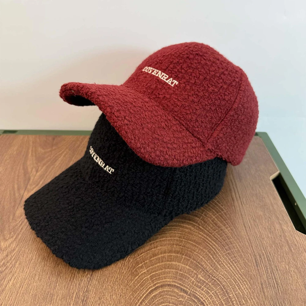 【精品羊毛泰迪绒】硬顶刺绣小c标24冬新款加厚男女百搭棒球鸭舌帽