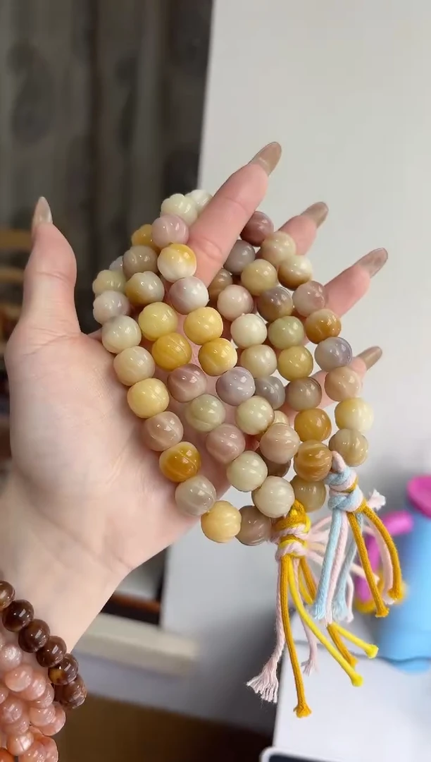 手串菩提根/象牙果沐u03紫美人玉化花卷酥11*13mm手持随机