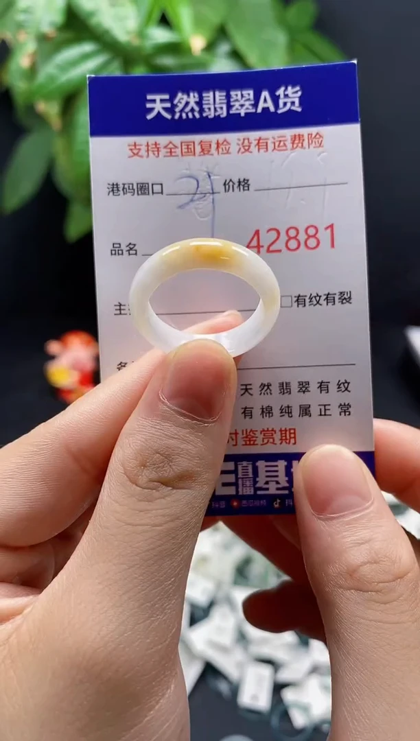 翡翠戒指未镶嵌天然翡翠戒圈2881