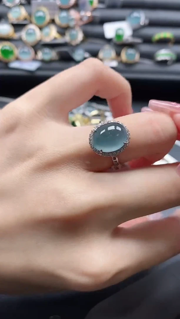 【闪购商品】翡翠戒指银S925镶嵌1111