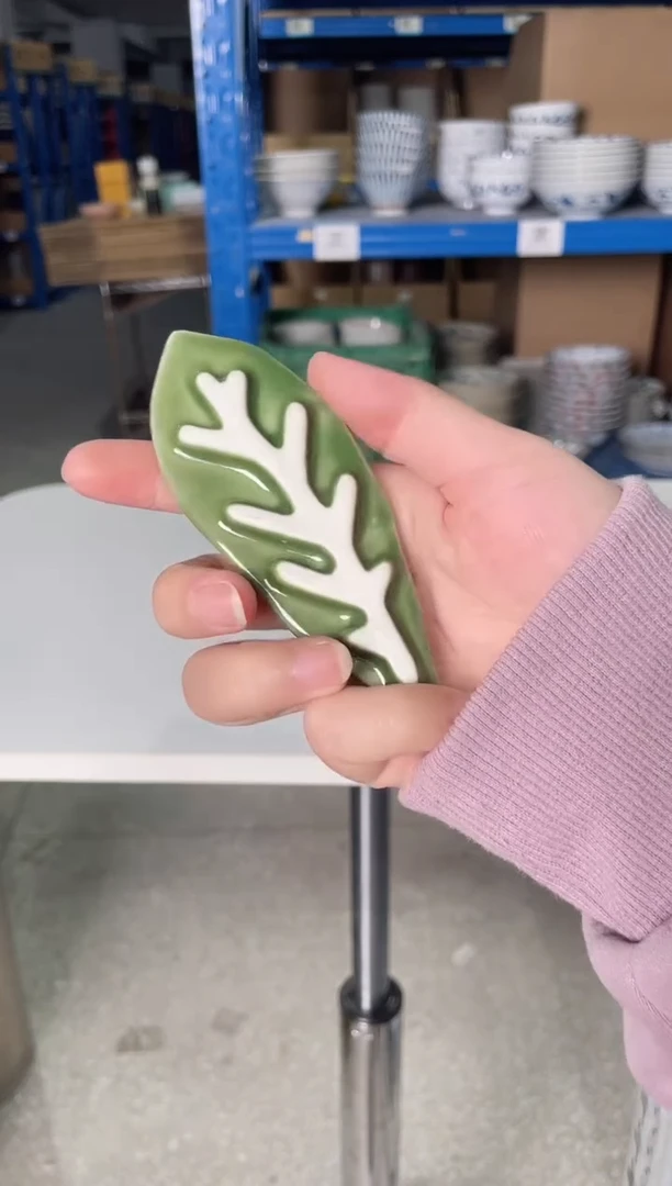 陶瓷树叶筷子架树叶筷子架