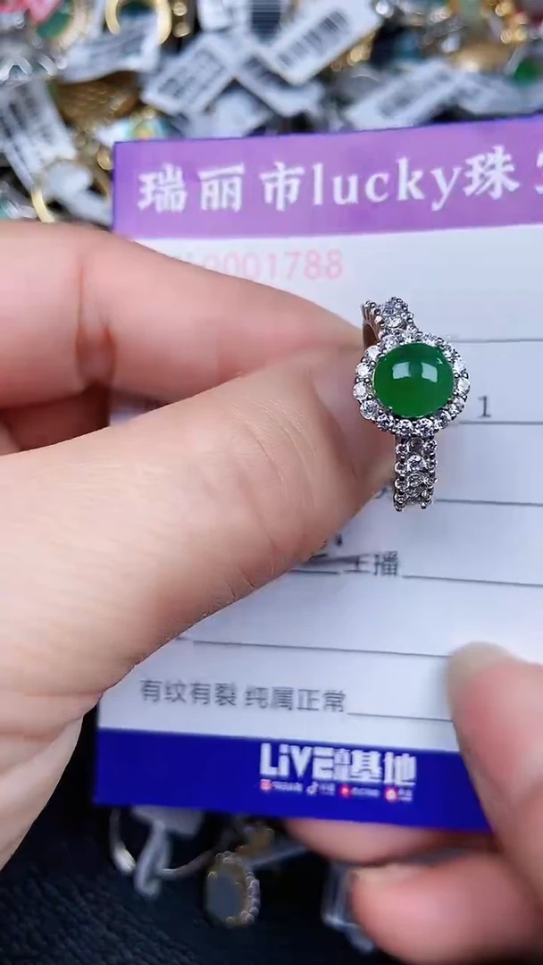 颈饰银S925镶嵌翡翠1785