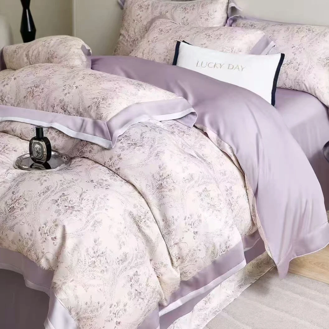 大豆拼角100S(50/50)兰精天丝夏被 枝意-粉150*200/200*230透气