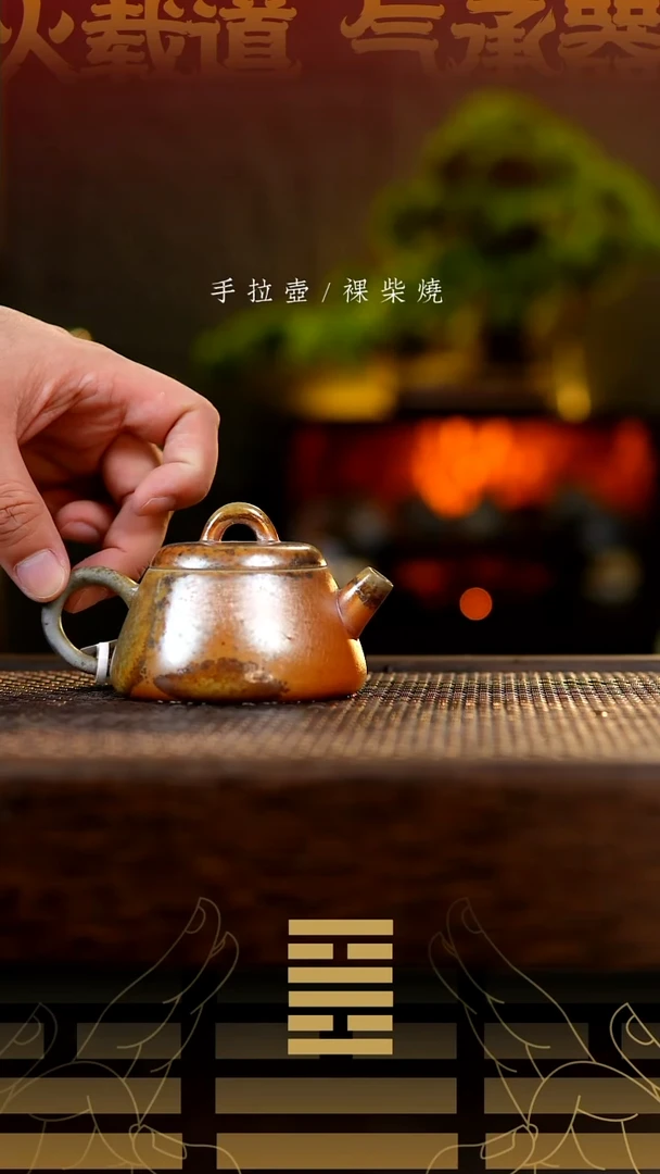 夸烧柴烧横瓢壶103