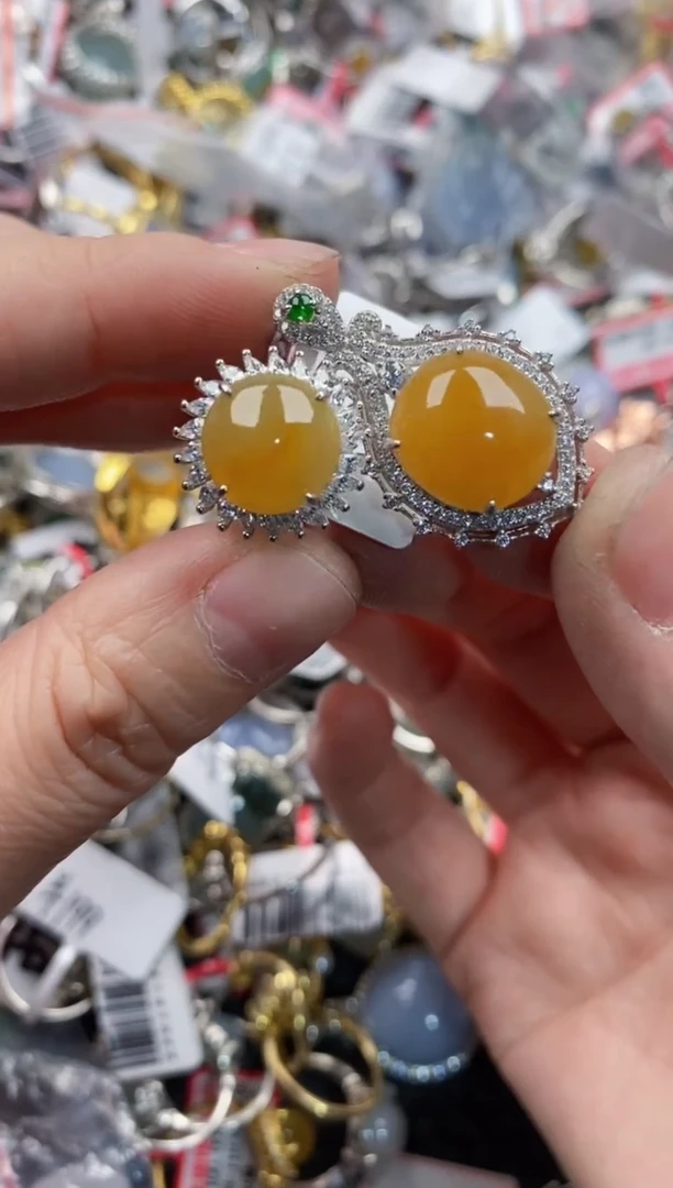 银S925镶嵌戒指翡翠6666-----2