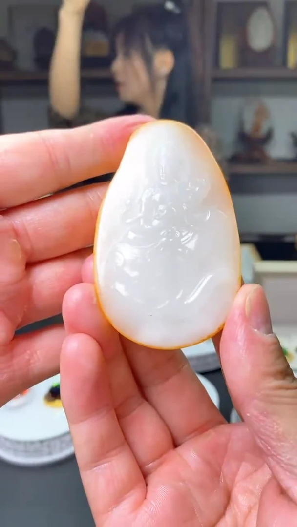 和田玉未镶嵌挂件普贤