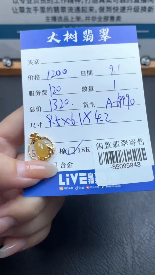 颈饰18K金镶嵌翡翠多人-85095943