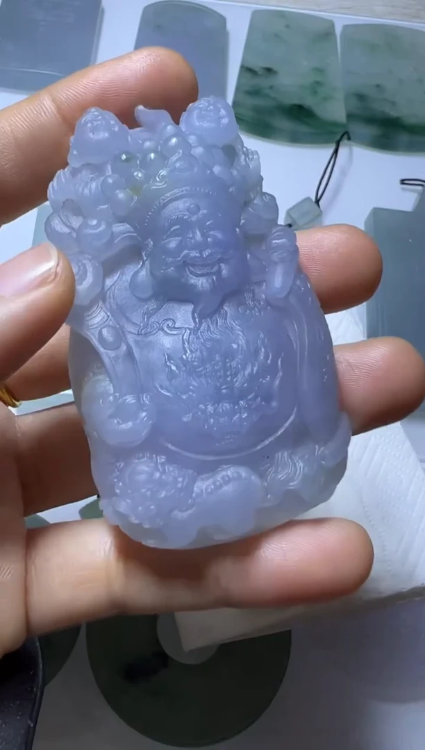 未镶嵌定制翡翠财神
