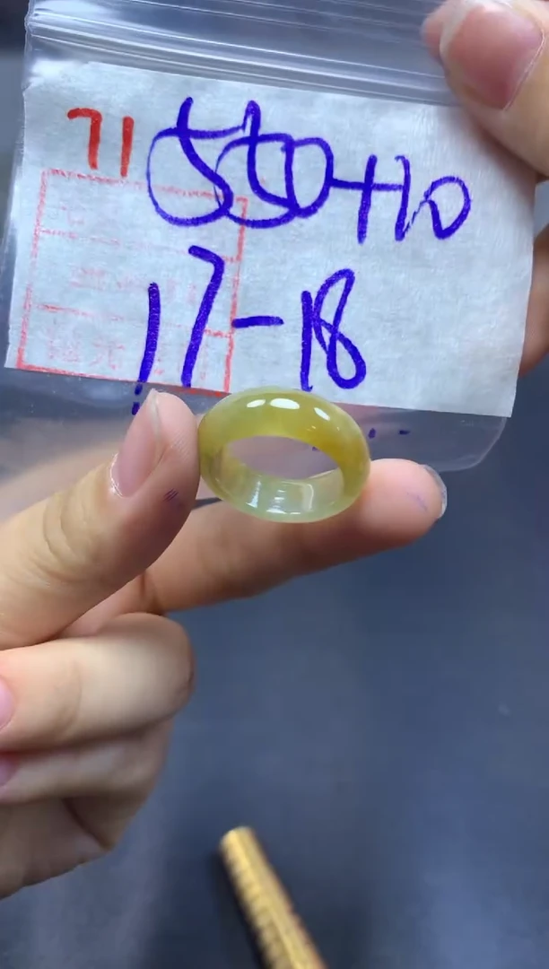 未镶嵌定制翡翠戒圈17-18#560毛货需精细抛光