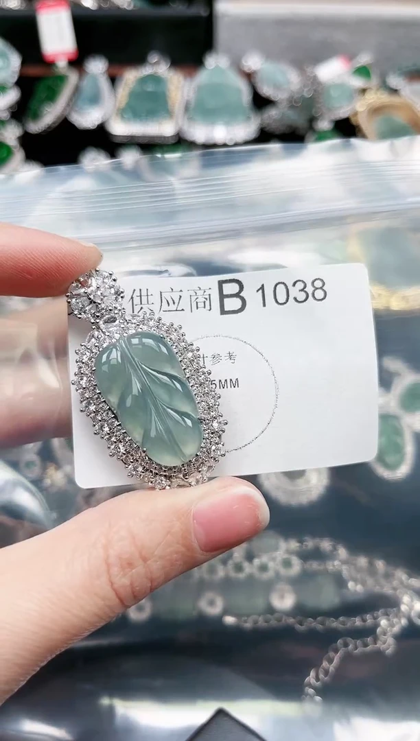 【闪购商品】翡翠颈饰未镶嵌1038赠皮绳