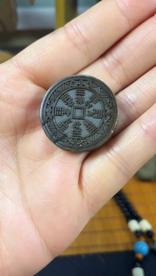 原石雕刻  默认打孔穿绳2