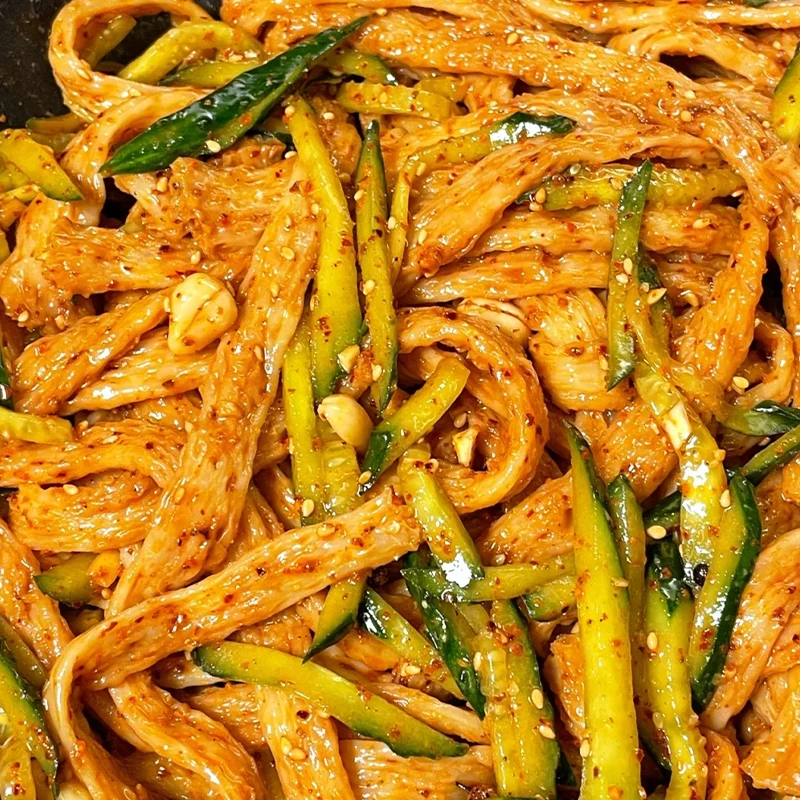 【筋道爽滑】速食免煮铁棍山药牛筋面半成品面食辣条凉皮陕西特产