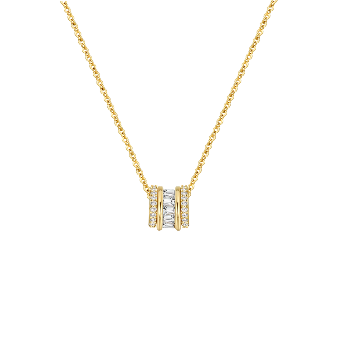 合金项链 阿吉豆高级感转运珠小蛮腰精致项链【YFX】