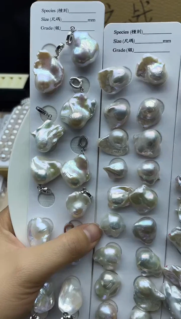 【闪购商品】淡水珍珠吊坠(不含链)银S925镶嵌吊坠多其性发其一