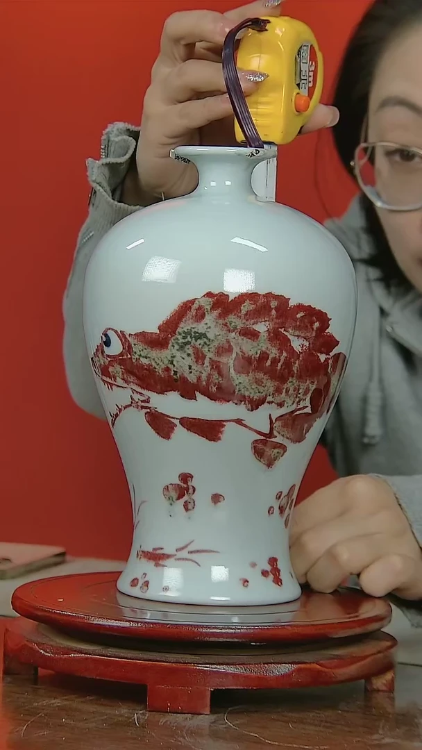 【闪购商品】小王严选鳜鱼釉里红梅瓶