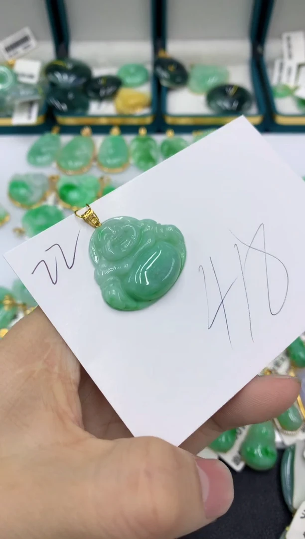 【闪购商品】翡翠颈饰18K金镶嵌号链接11111