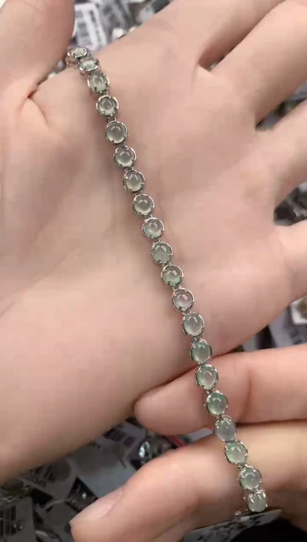 银S925镶嵌戒指翡翠10-10-10     2