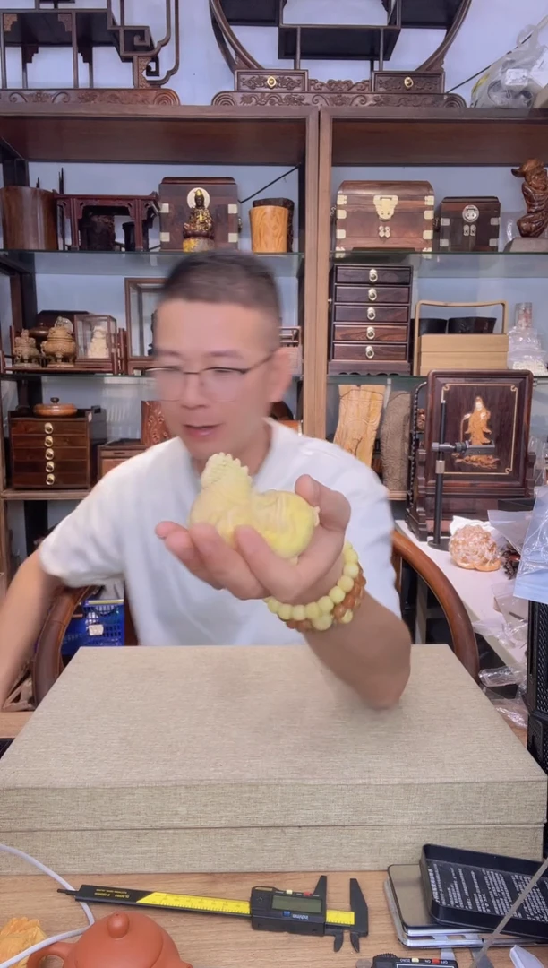 乌木类架子373小叶黄杨唐马摆件