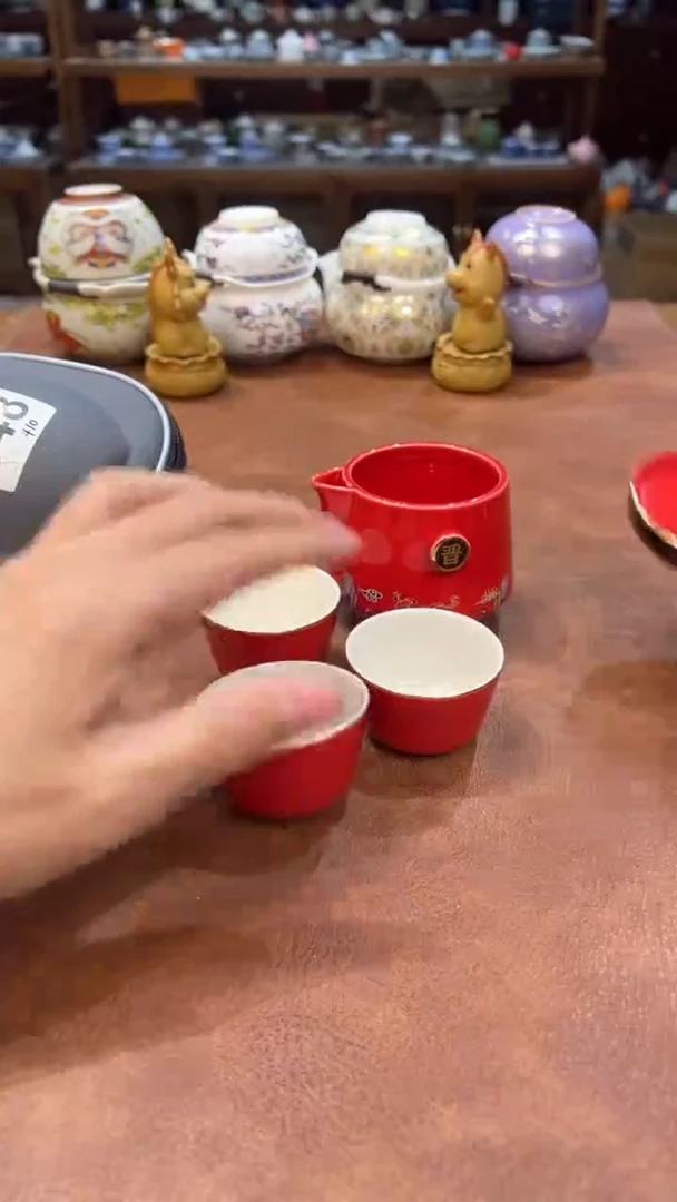 真的很便宜会开片的旅行茶具