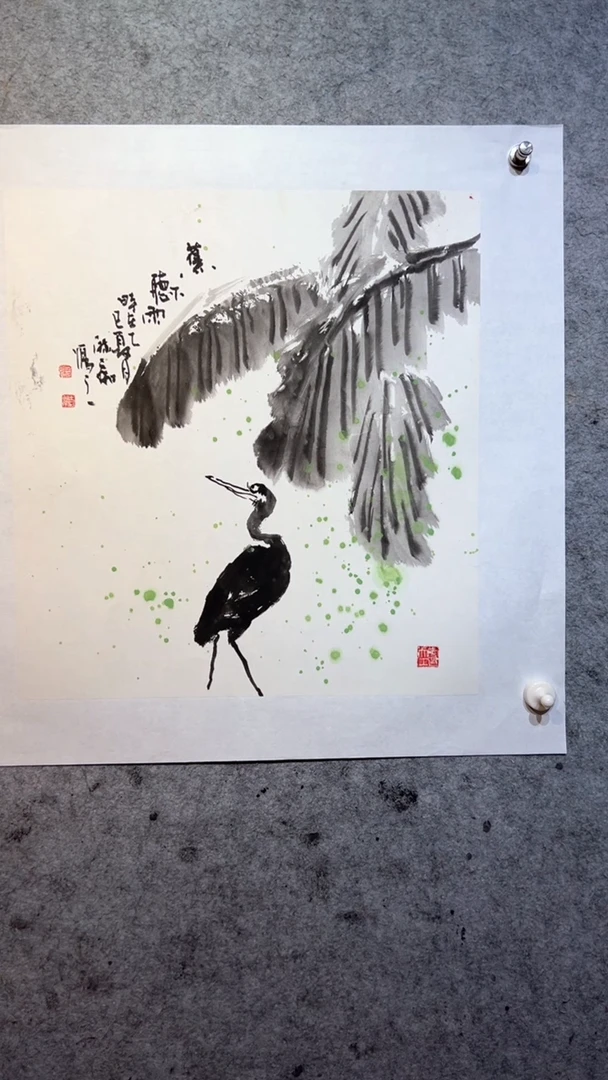 国画D**Y张自学水墨国画64
