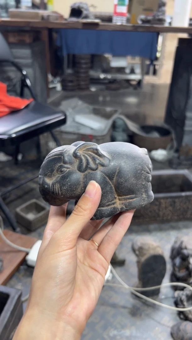 陶土【火山泥】小象摆件