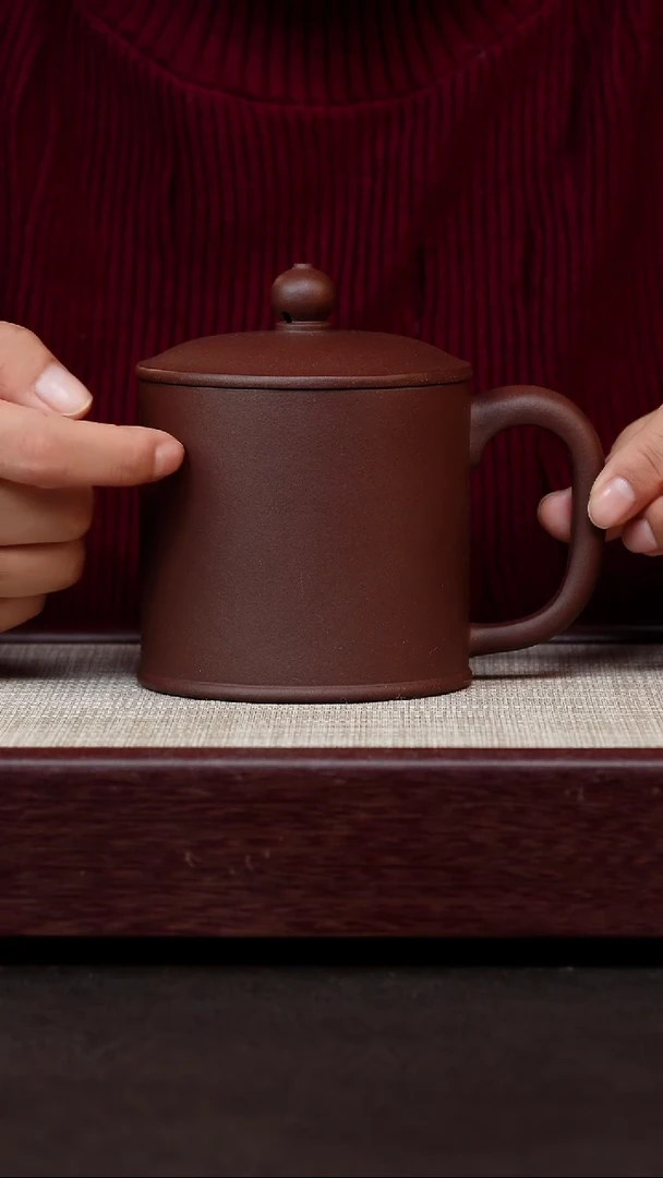 茶杯紫砂紫泥老板杯