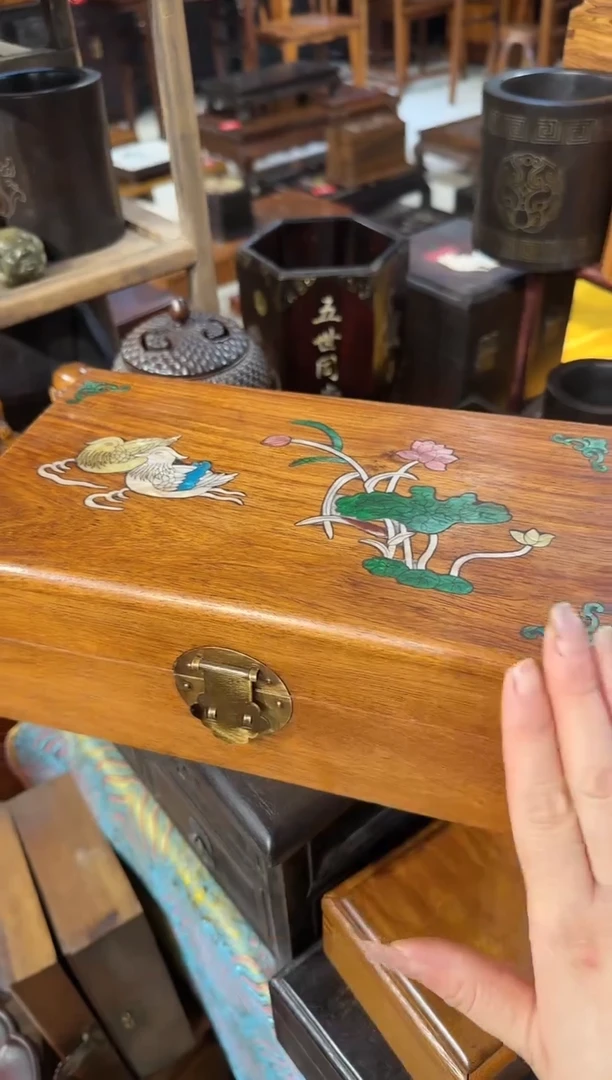 【闪购商品】木木艺28鸳鸯戏水大翻盖盒128.888888