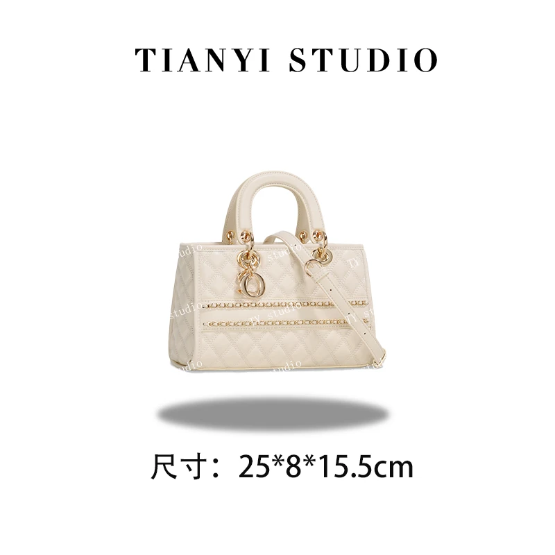 【TY】GQ-11551-米白 轻奢高级单肩斜跨韩版链条女包包