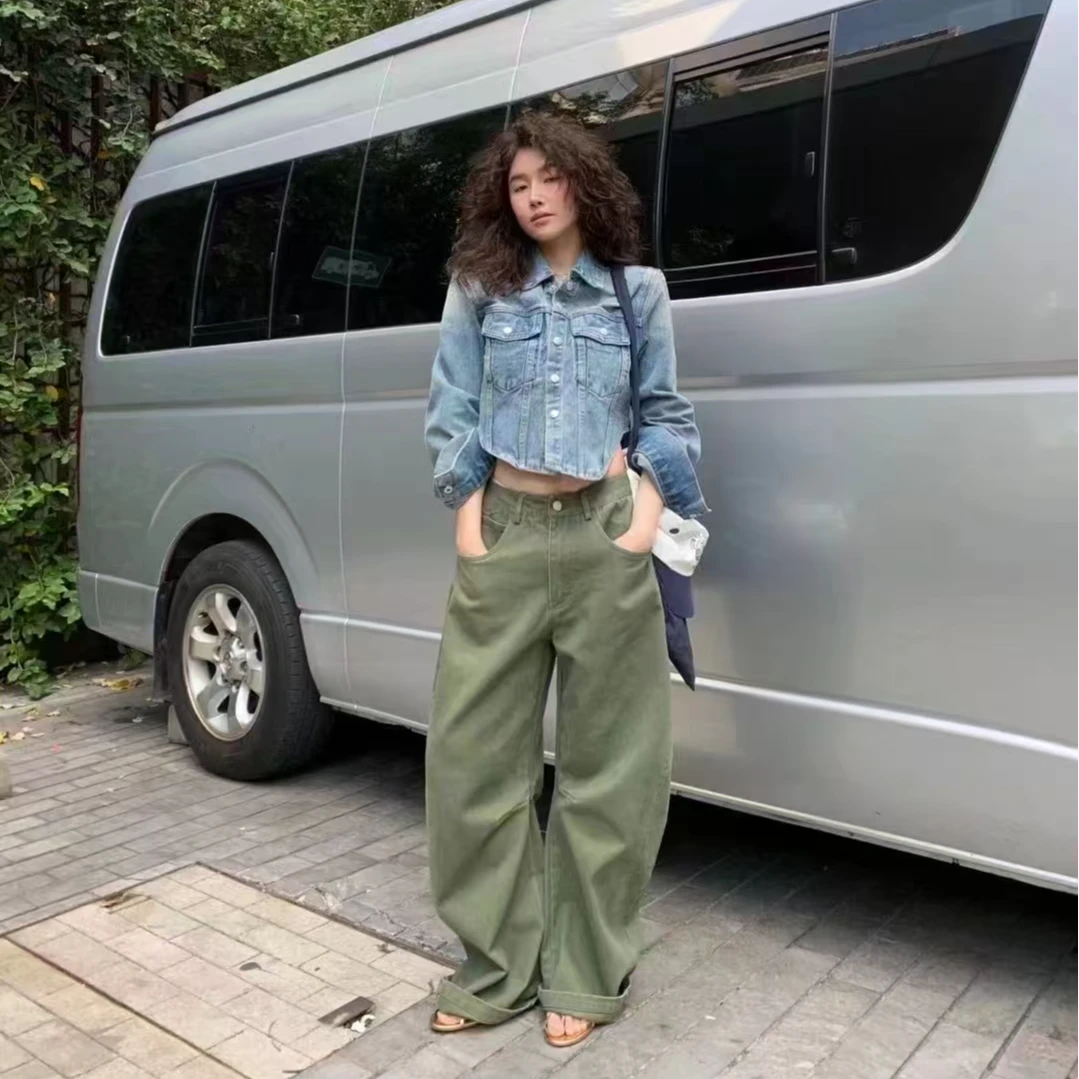 美式复古短款蓝色牛仔外套女2025早春新款设计感小众气质显瘦上衣