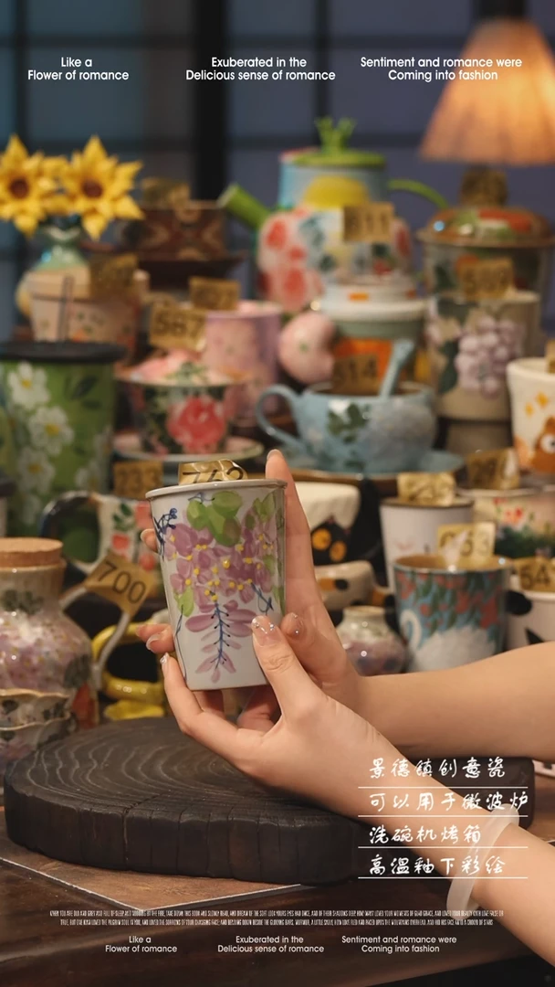 陶瓷景德镇高温釉下彩手工手绘款式