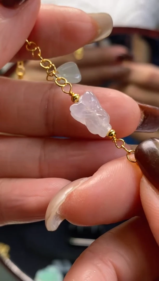 颈饰银S925镶嵌翡翠净货10621