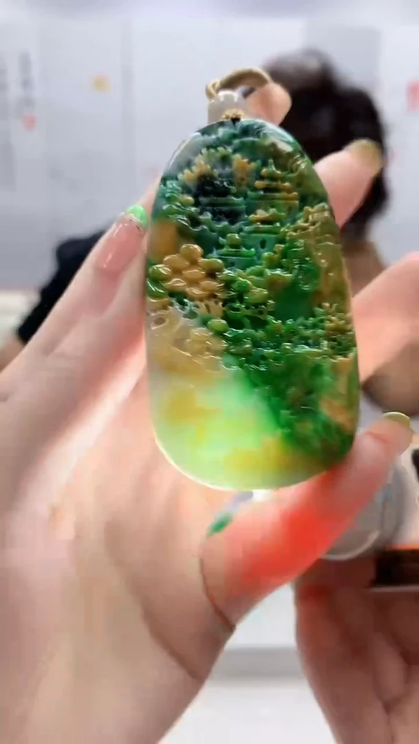 未镶嵌定制翡翠5145ry-毛货挂件35