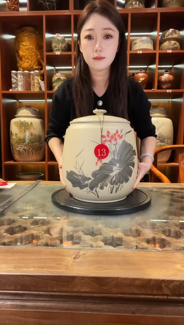罐云南建水紫陶白泥缸@13