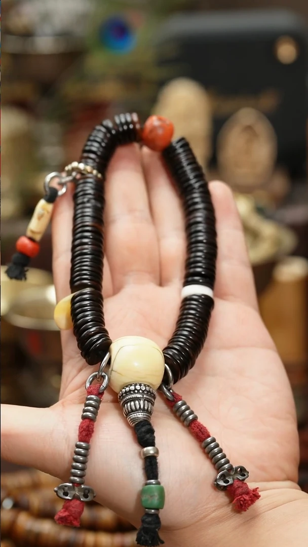 手串柏香籽/百香籽  老  椰壳手持素串98颗