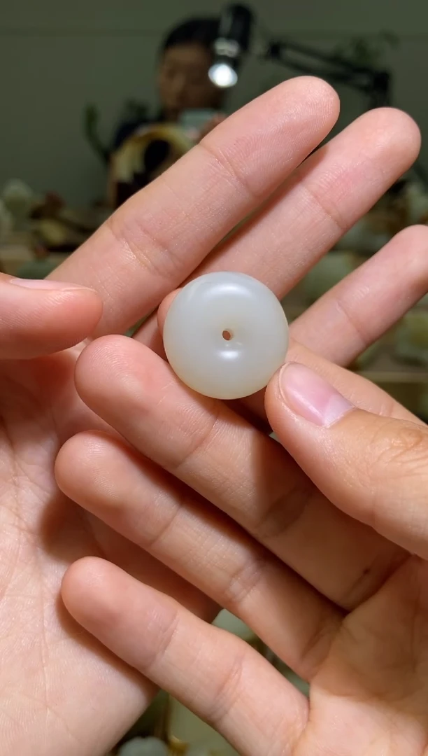 和田玉未镶嵌挂件新疆和田玉平安扣挂件