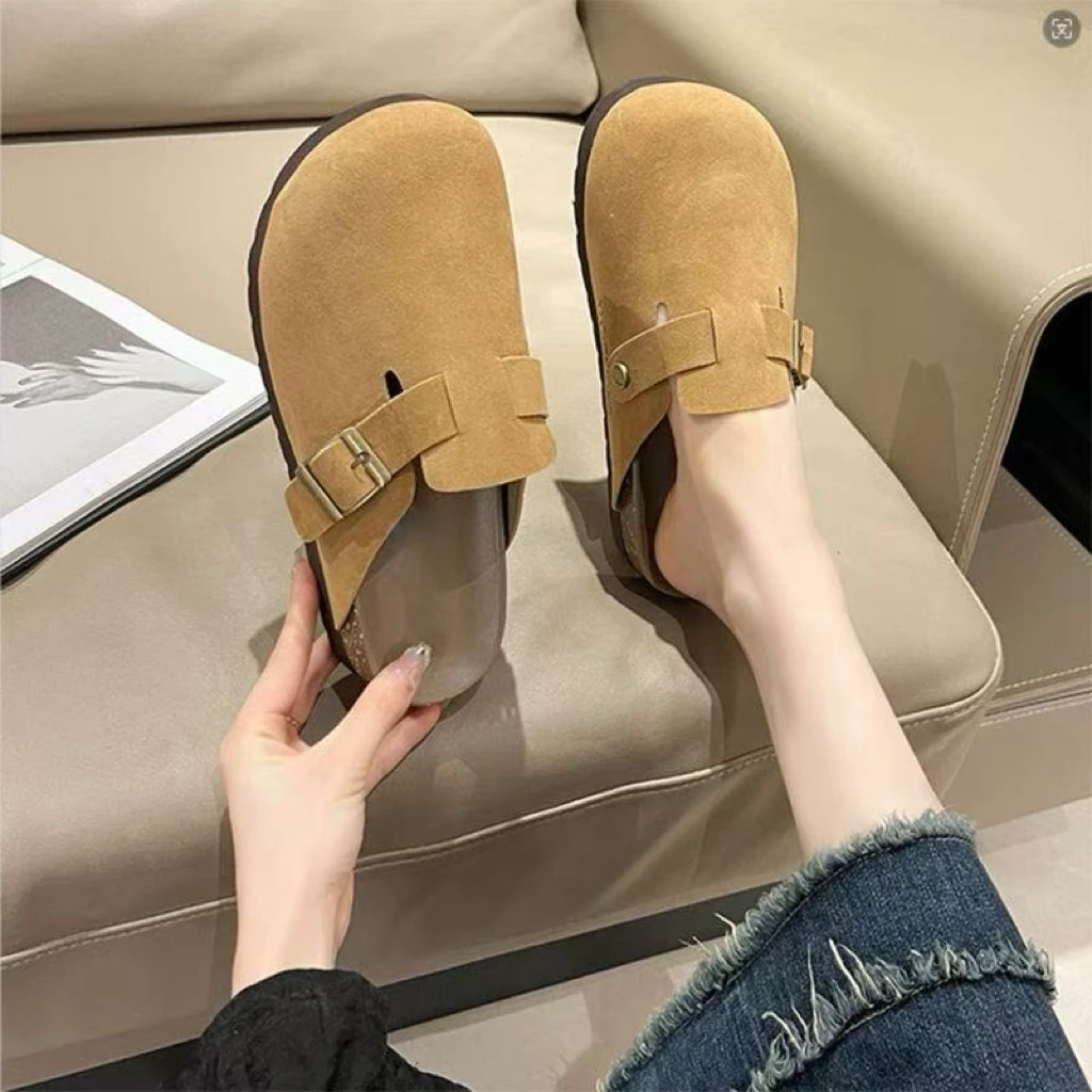【万达清仓】厚底爆款包头拖鞋女生2025新款夏季网红外穿防滑网红叶