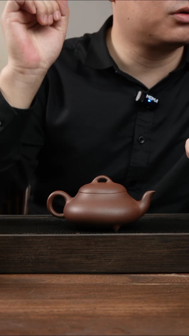 茶杯紫砂幸***C紫泥汉棠石瓢       240CC