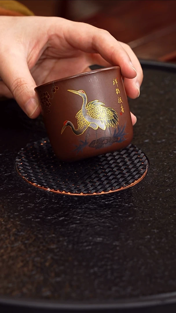 茶壶紫砂GDB紫朱泥主人杯9/100毫升