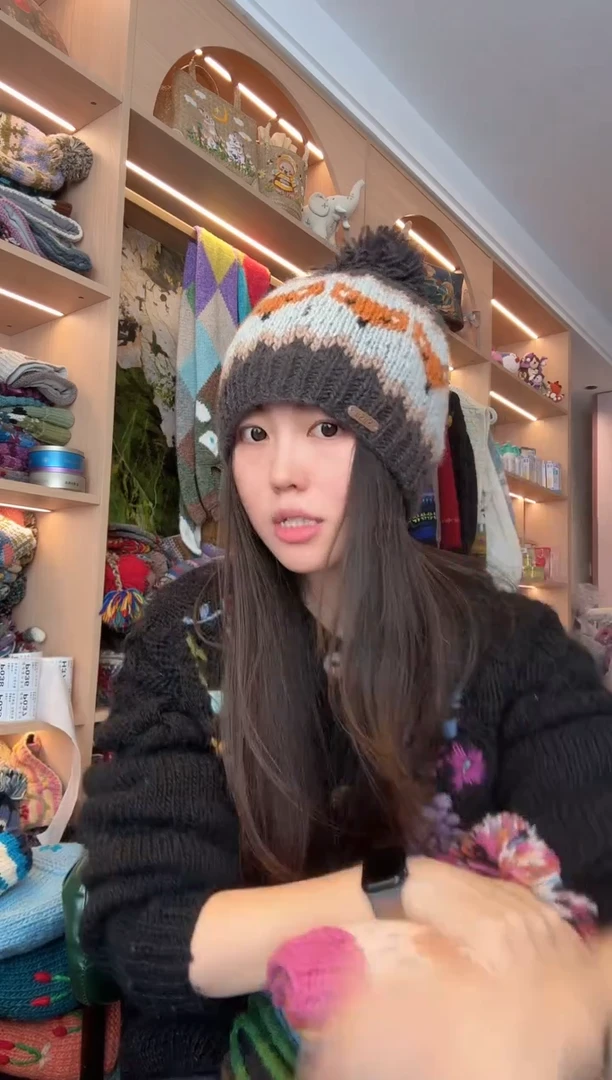 羊毛灰蓝狐狸帽