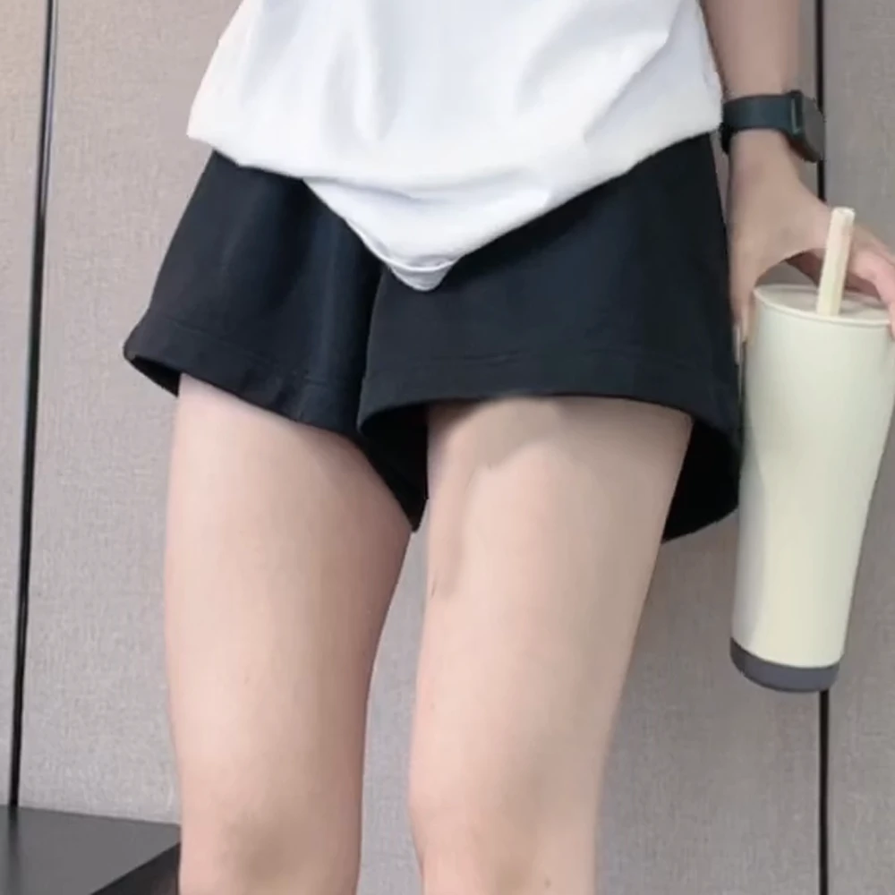 【无口袋】立体毛圈挺括短裤阔腿休闲裤裤子夏季宽松百搭时尚