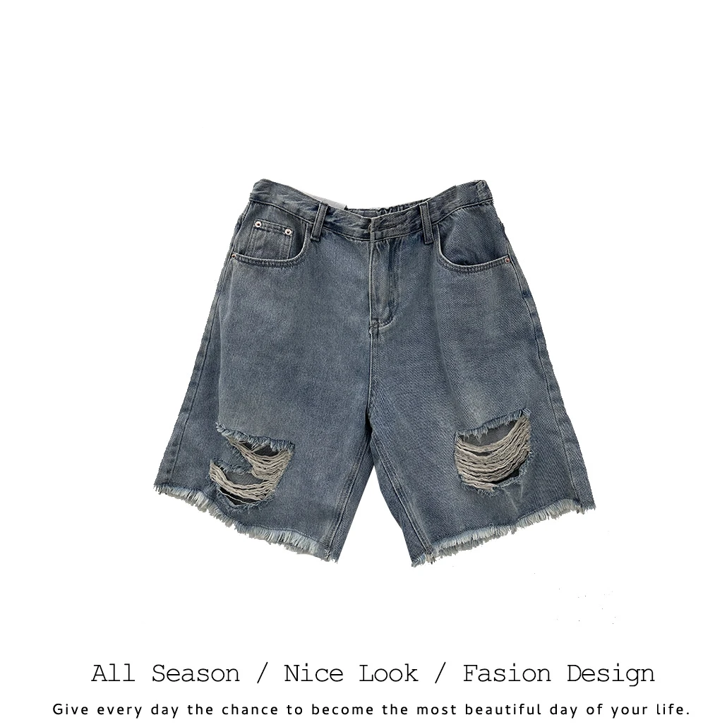 932      破洞复古设计感小众没事高街牛仔短裤     款号#025